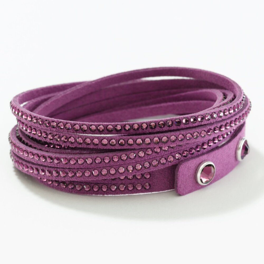 Swarovski Touchstone Crystal Wrap-Star Bracelet | Alcantara | Amethyst | NIB